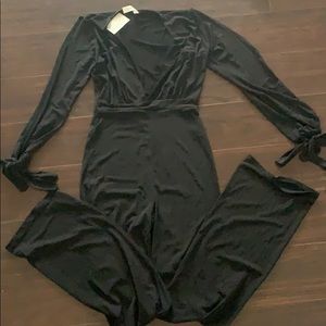 Black v neck jumpsuit